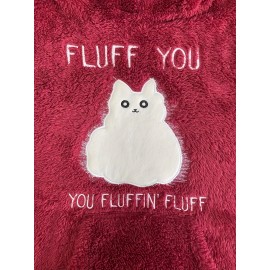 Plus Size, Plus Size Women's Autumn Winter -Lined Thickened Hooded Hand- Sweatshirt