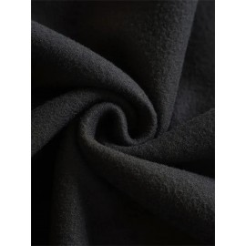 Los Angeles Letter Print Casual Hooded Sweatshirt - Long Sleeves Oversized Hooded Sweatshirt with Popular Extension