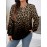 [Cozy Leopard Print Sweater] Amikafashion Women's Plus Size Leopard Print Sweater - Cozy Soft Fabric, Long Sleeve Round Neck Casual Pullover, Black & Brown Animal Print, Fall Winter Tops for Everyday & Formal Outfits, Seasonal Wardrobe Staple, Minimalist Design, Stylish Trendy Top