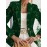 Plus Size - Women'S Plus Size Elegant Minimalist Solid Green Suit Jacket - Structured Lapel Collar, Single-Button Closure, Tailored Fit for Fall/Winter, Versatile for Casual & Formal Occasions, Durable & Comfortable Professional & Everyday Outerwear