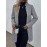 Elegant Plus Size Houndstooth Blazer for Women - Polyester Knit Fabric with Lapel Collar, Raglan Long Sleeve, Regular Fit Fall/Winter Jacket