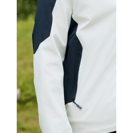 Women's 3-in-1 Ski Jacket - Color Block, Windproof & Waterproof with Hooded Outerwear for Winter Sports