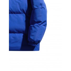 Plus Size Casual Color Block Softshell Jacket, Polyester Fabric, Non-Stretch, Long Sleeve, Regular Fit, with Stand Collar, for Fall/Winter - Woven Polyester Lined Coat 063YD